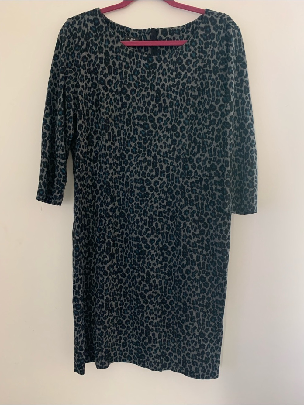 Talbots leopard print dress size 10. 3/4 sleeve